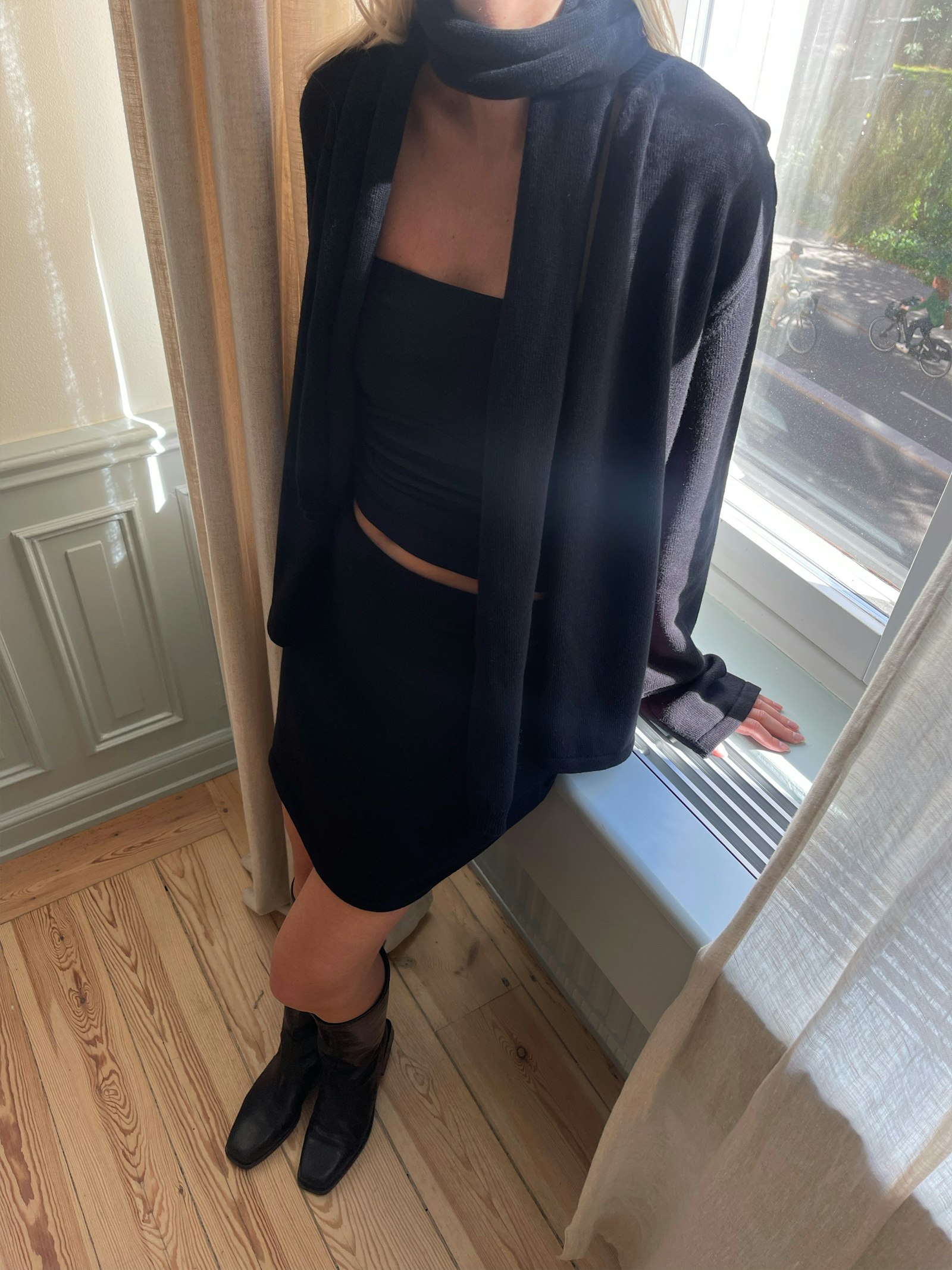 Button Up Cardigan Black