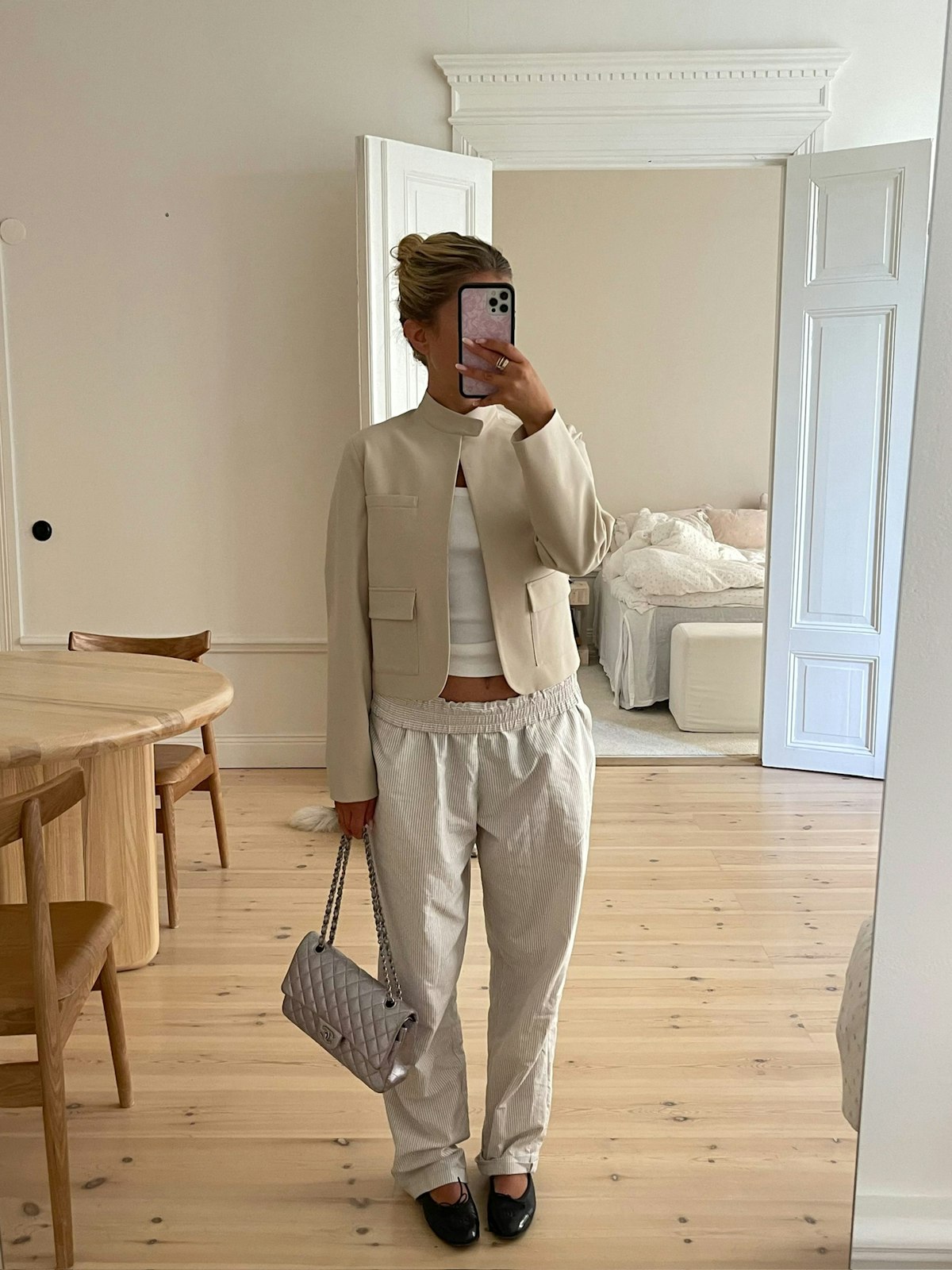 Breezy Pants Beige Stripe