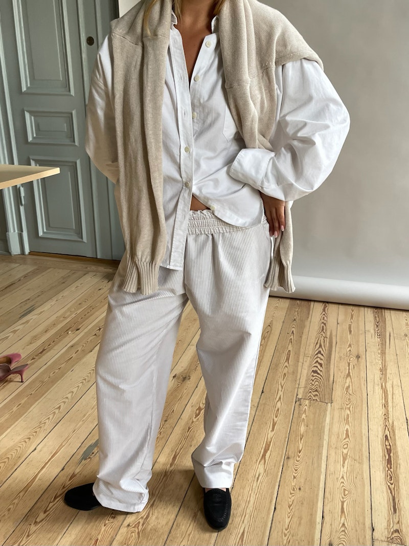 Breezy Pants Beige Stripe