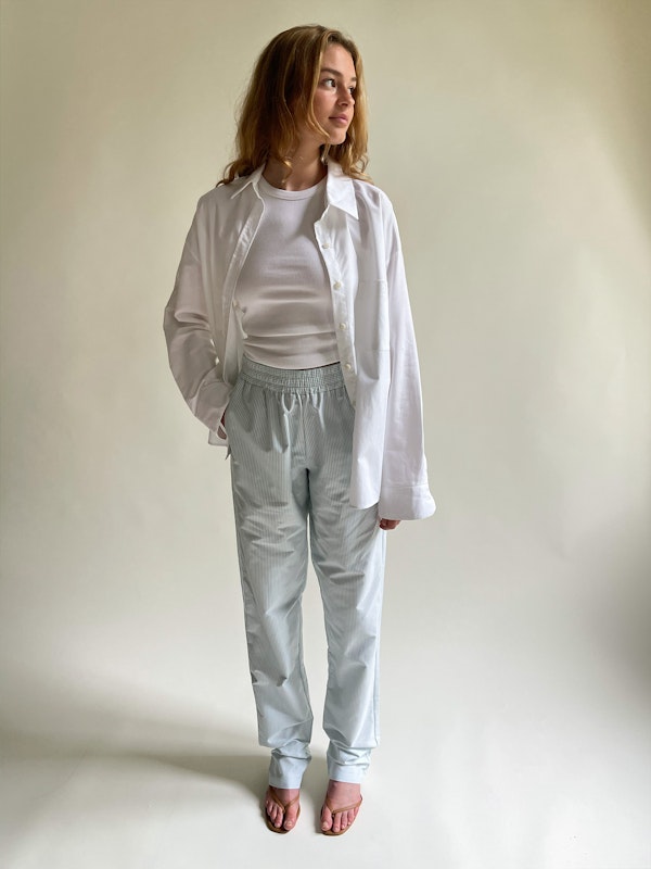 Breezy Pants Green Stripe - Tall
