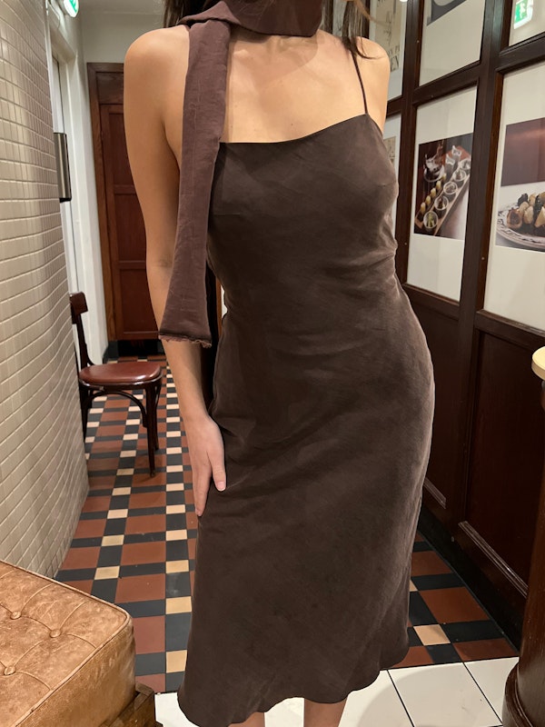 Dream Dress Midi Dark Mocha